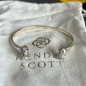 Kendra Scott Platinum Drusy and Gold Metal Bracelet Cuff GUC